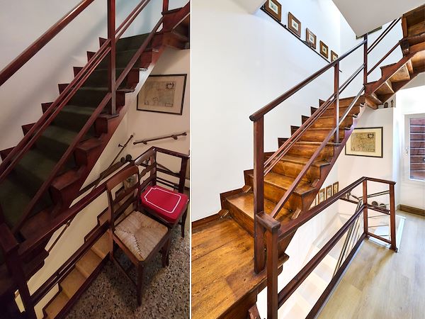 Restauro della scala esistente al primo e secondo piano